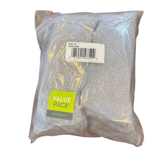 Tek Gear Men's Gray Crew Socks 10 Pack Mid Calf - Picture 1 of 3